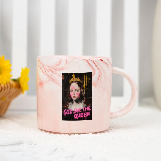 God Save the Queen Marble Mugs