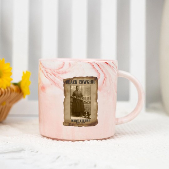 Black Cowgirl Mary Fields Western Rodeo Texas Marble Mugs