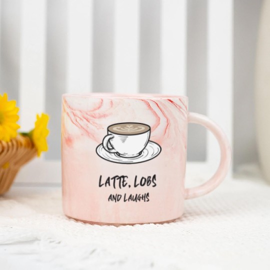 Latte, Lobs and Laughs - Pickleball Coffee Marble Mugs