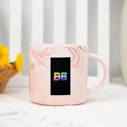 Be Yourself Marble Mugs