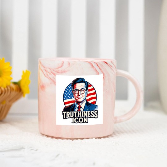 Stephen Colbert – Truthiness Icon Retro Marble Mugs