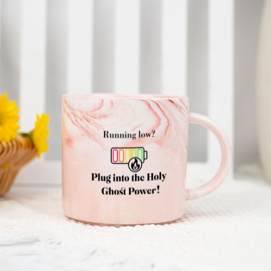 Plug Into The Holy Ghost Power! Marble Mugs