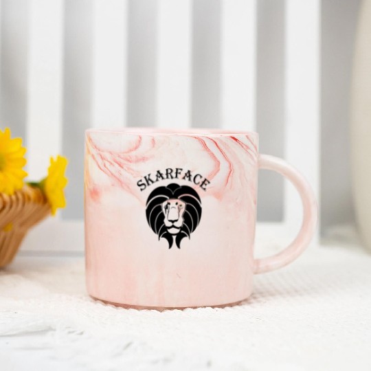 Scarface the Lion – The Battle-Hardened King Marble Mugs