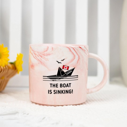 The Boat Is Sinking! (Canada / POS) Marble Mugs