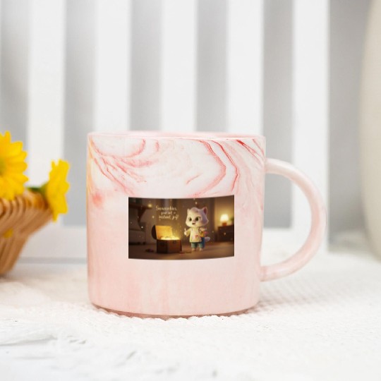 A magical hyper-realistic 3D render  Marble Mugs