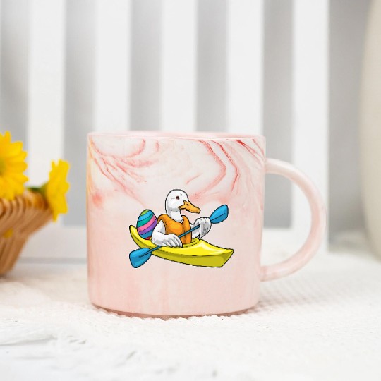 Duck Easter Kayak Marble Mugs