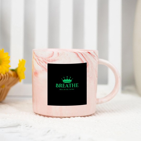 Breathe Rise Grind Thrive Flow Marble Mugs