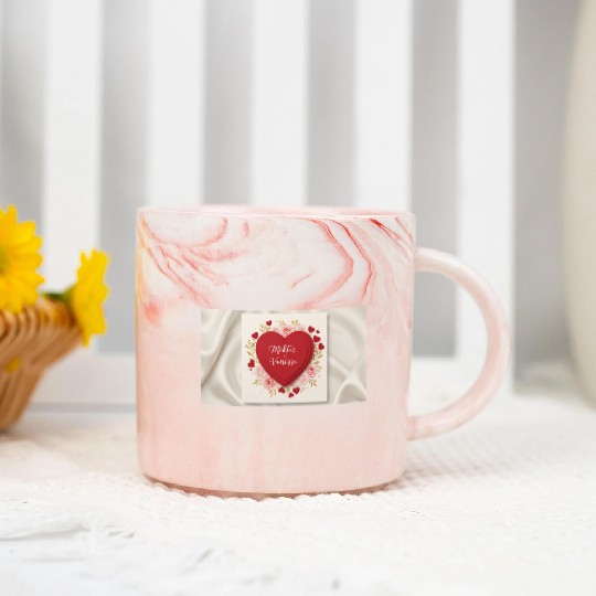 A luxurious Valentine's Day greeting card  Marble Mugs