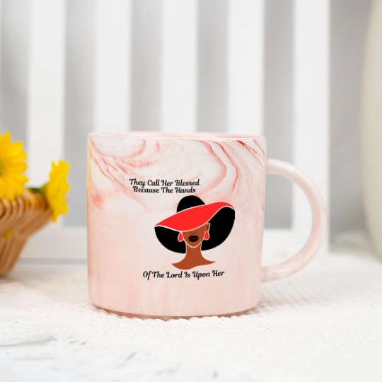 A Blessed Woman Marble Mugs