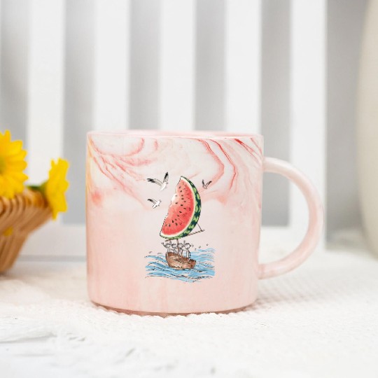 Watermelon Sail Adventure: Nautical Fun Meets Marble Mugs
