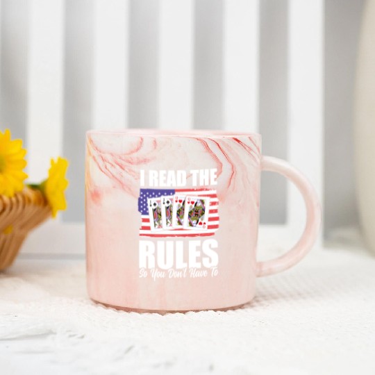 USA Flag Pinochle Rules Patriotic Card Games Marble Mugs