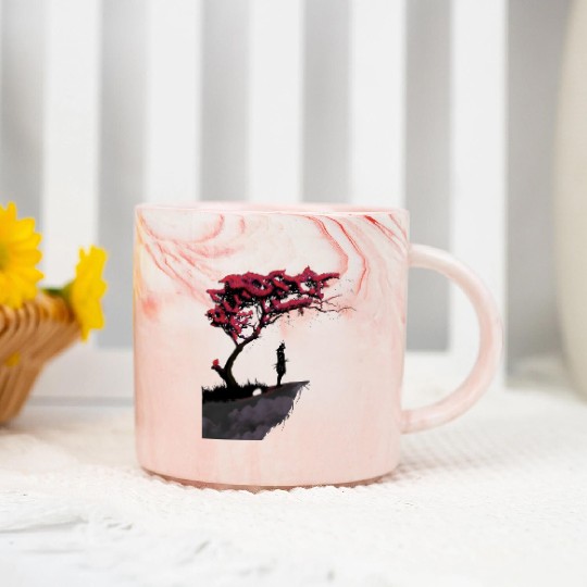 The lonely warrior Marble Mugs