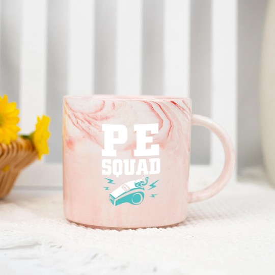 Physical Education Teacher PE Coach Marble Mugs