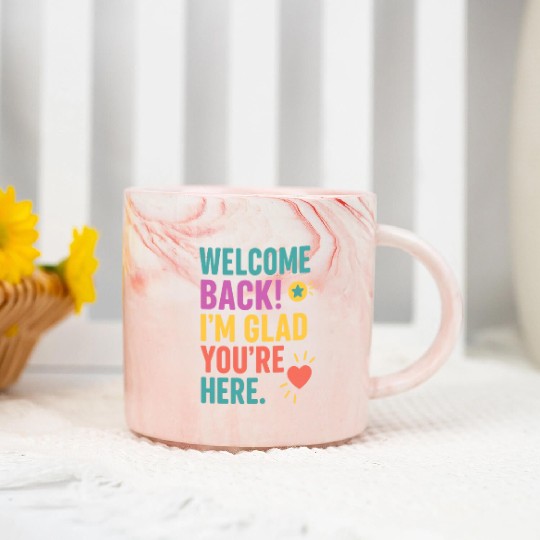 Welcome Back To School, Teacher Appreciation Gift Marble Mugs