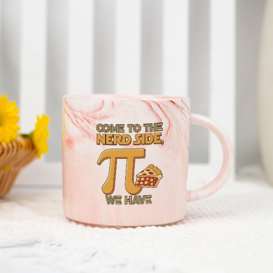 Nerdy Pizza Pi Joke Marble Mugs