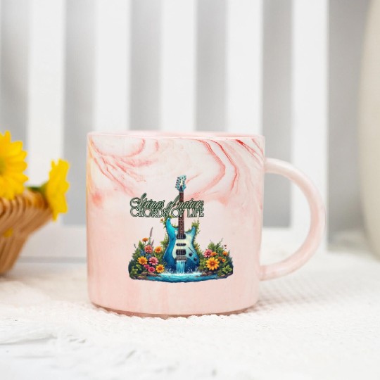 Strings of Nature Guitar  Marble Mugs