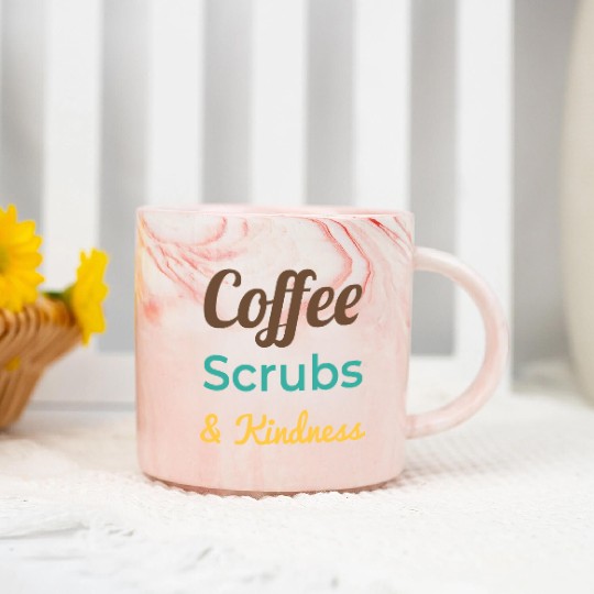 Coffee Scrubs Kindness Marble Mugs