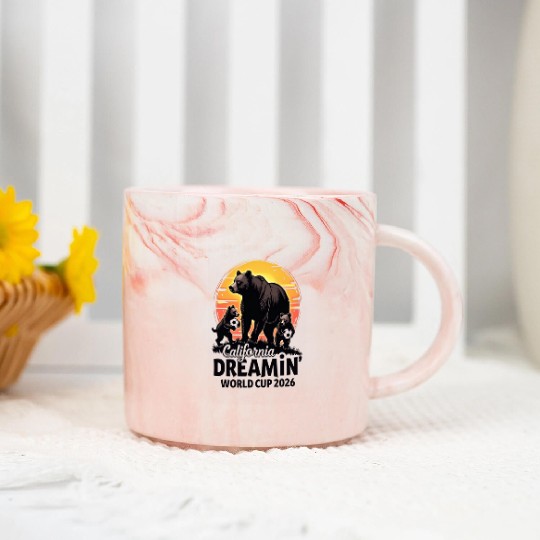 California Dreamin’ – World Cup 2026 Soccer Bear F Marble Mugs