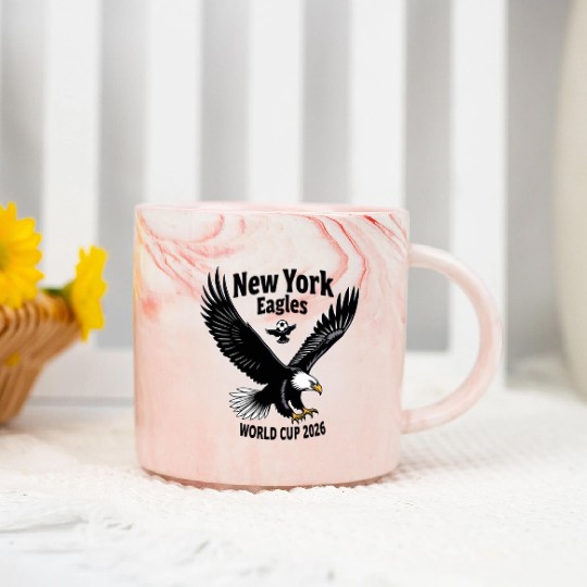 Patriotic Eagle Soccer Marble Mugs – USA World Cup 2026