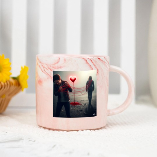 The Bleeding Heart Marble Mugs