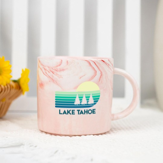 Lake Tahoe California Marble Mugs