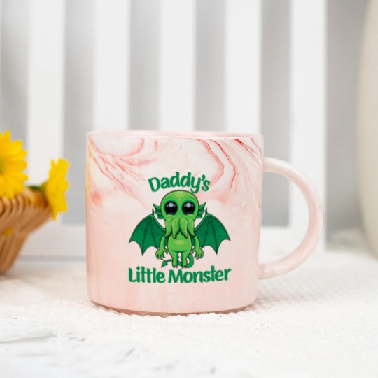 Daddy’s Little Monster Cute Baby Cthulhu Marble Mugs