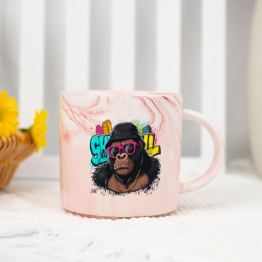 Urban Gorilla Graffiti Cool Style Marble Mugs