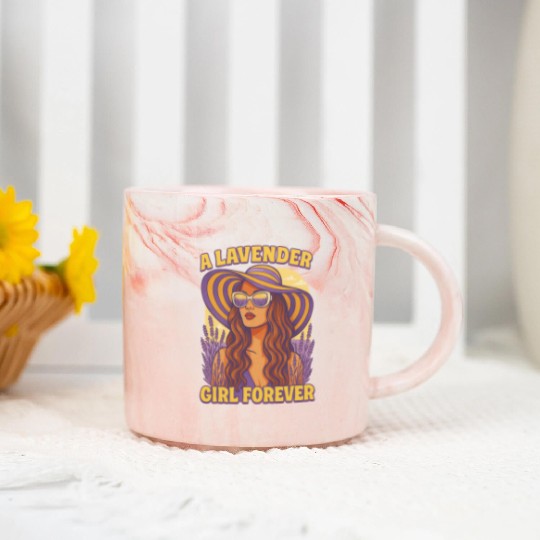 lavender girl Marble Mugs