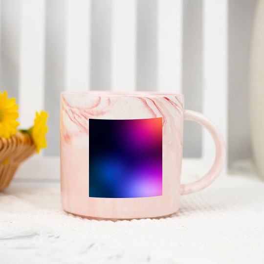 Vibrant Gradient Spectrum Design Marble Mugs