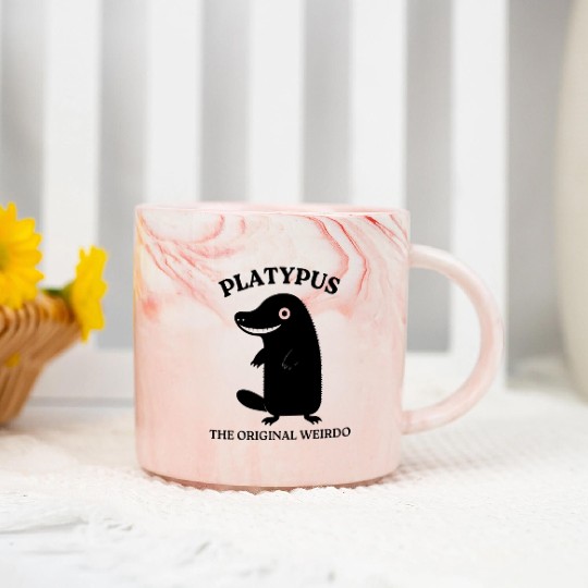 Funny Platypus - The Original Weirdo Design Marble Mugs