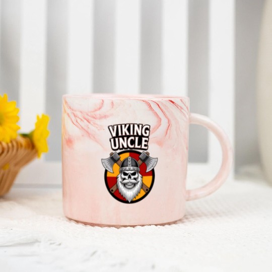 viking uncle norse warrior funny gift Marble Mugs