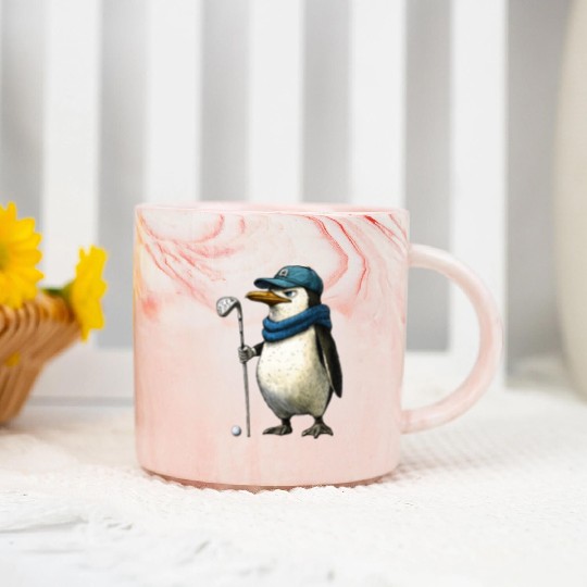 Penguins Golf Marble Mugs