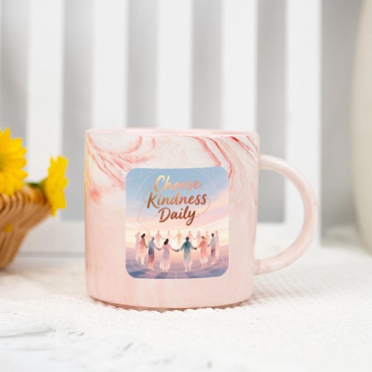 Choose Kindness Daily Inspirational Design Marble Mugs