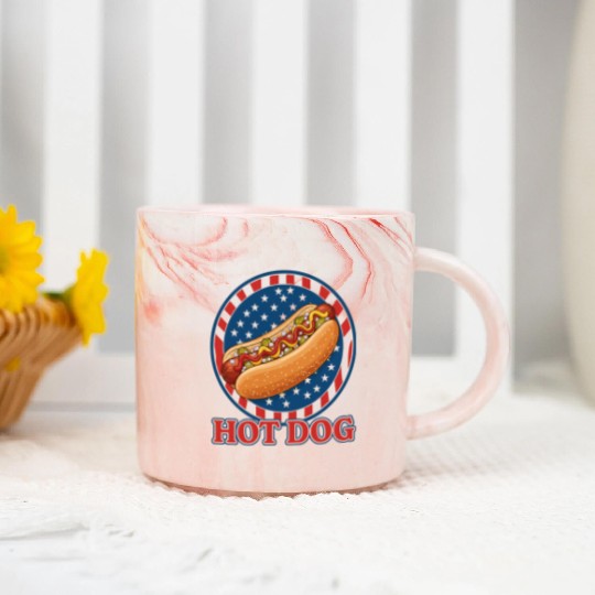 Hotdog America Marble Mugs