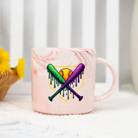 Baseball Drip For Boys Ice Cream Drip  Marble Mugs