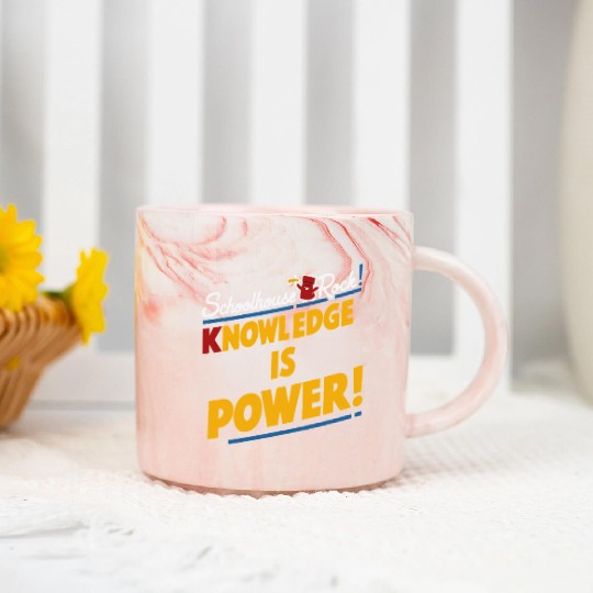 Schoolhouse Rock Knowledge is Power Back to School Marble Mugs