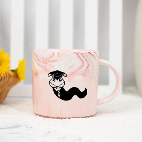 Caterpillar school graduation passed College proud Marble Mugs