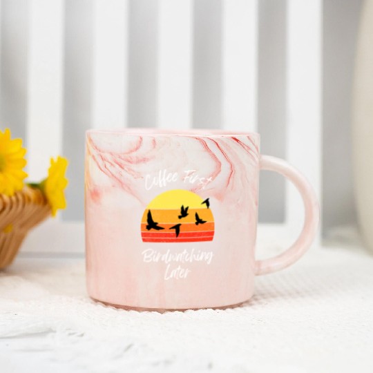 Coffee Fire Birdwatching Sunset Marble Mugs