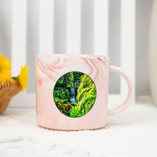 Bahamas - Tropical Waterfall Marble Mugs