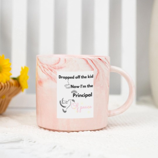 Peaceful Dove with Empowering Message Marble Mugs
