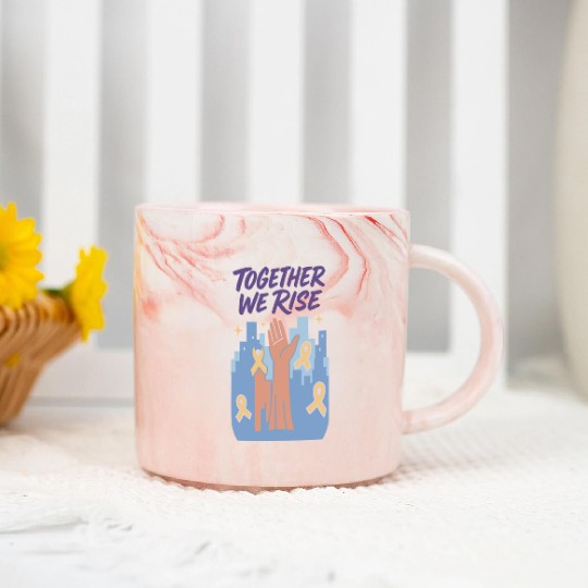 Together We Rise │ Childhood Cancer Awareness	 Marble Mugs