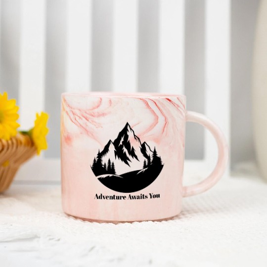 Adventure Awaist You Marble Mugs