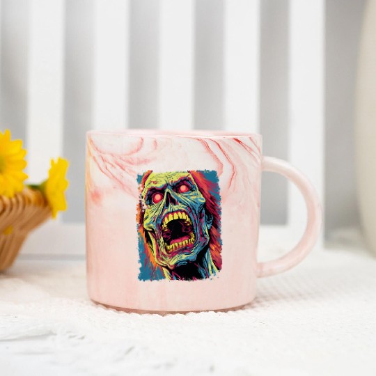 Classic Horror Halloween Zombie Marble Mugs