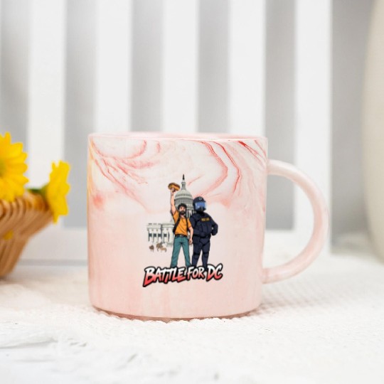 Free DC Sandwich Guy Banksy Style Street Art Marble Mugs