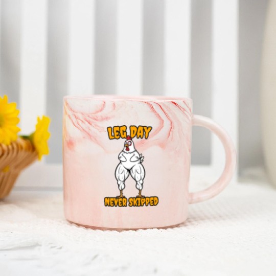 Funny Leg Day Marble Mugs | Leg Day Never Marble Mugs