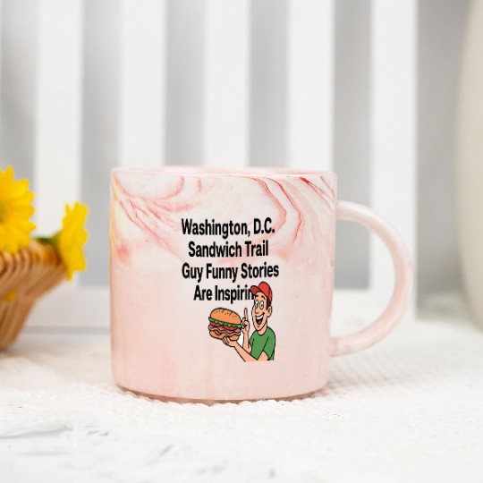 Washington DC Sandwich Throw Guy  Marble Mugs