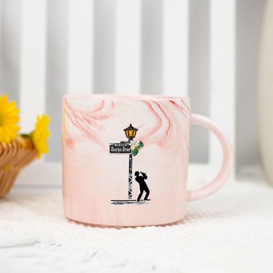 Bourbon Street Saxophonist 2 Marble Mugs