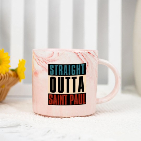 Straight Outta Saint Paul Minnesota MN Marble Mugs