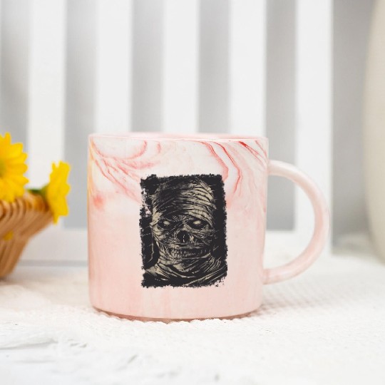 Halloween Scary Mummy  Marble Mugs
