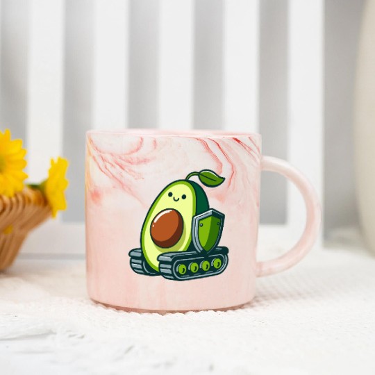 cute avocado tank Marble Mugs